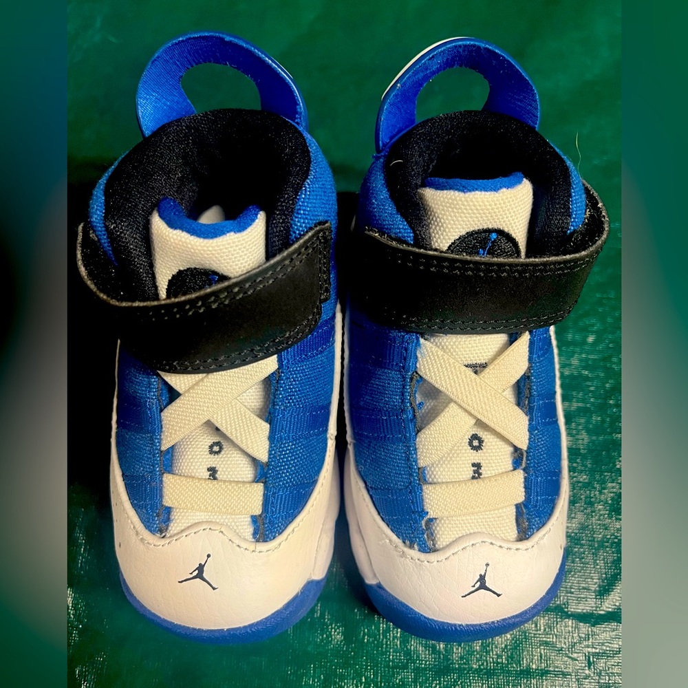 Two3 White & Blue Jordans